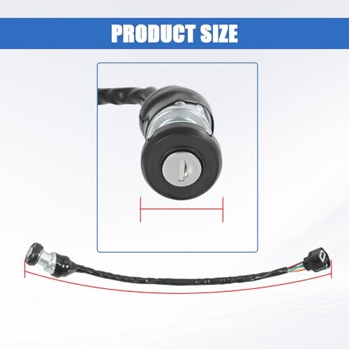 48397 Ignition Switch with Key Assembly Compatible with Massimo Buck 250, 450