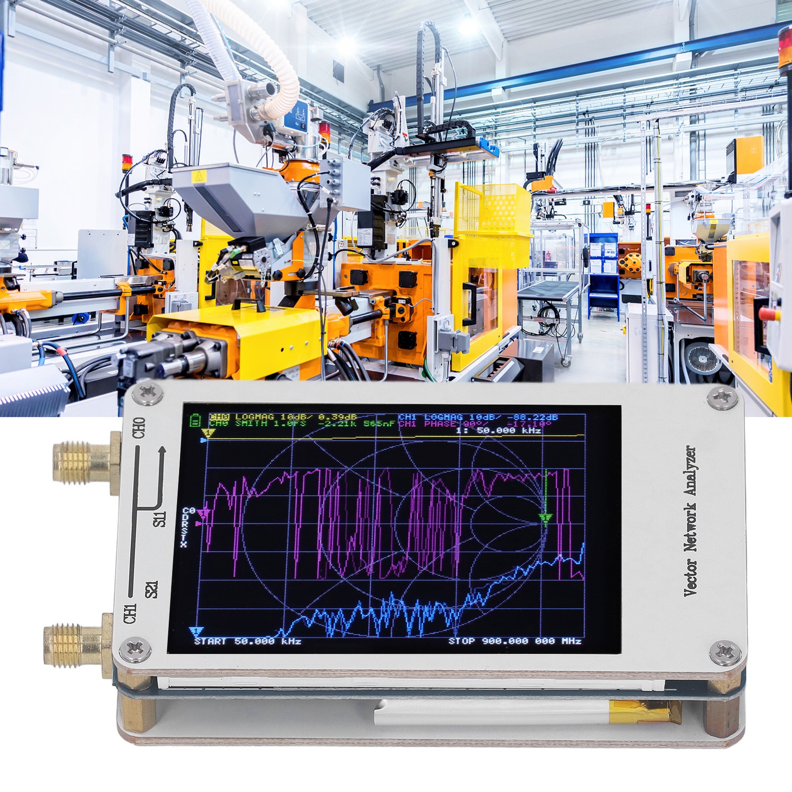 50KHz-900MHz Vector Network Analyzer 2.8 Touch Screen