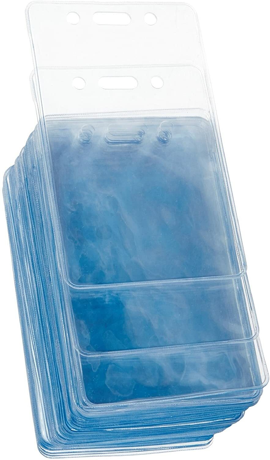 Badge Holder, Vertical, Clear (50 PACK) Name Id Card New Amazon Basics Box