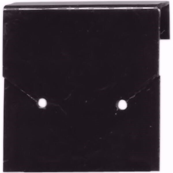 Display Card, 20 Black Un-Flocked Plastic 1 Inch Square Earring Display Cards *