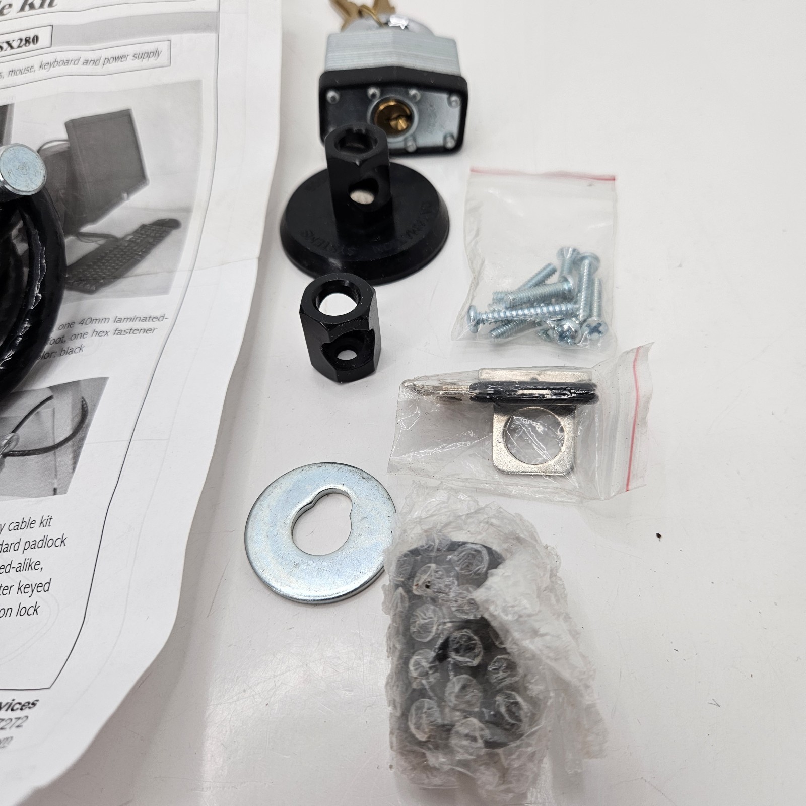 Datamation Computer Security Cable Kit Lock 2 Keys DS-6-SCK-SX280 DELL SX-280