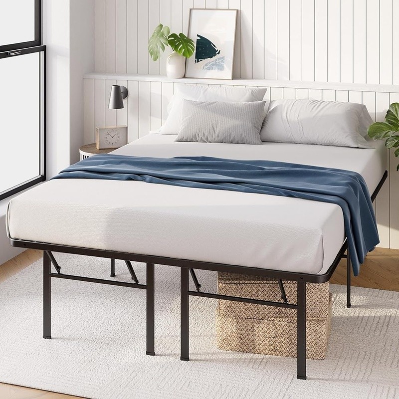 Strong Steel SmartBase Easy Assembly No Box Spring Needed Underbed Storage New