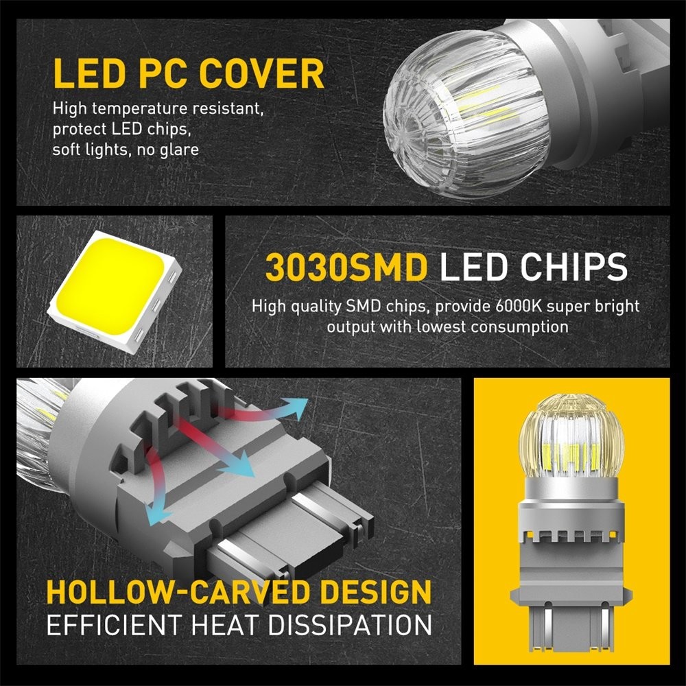 1-10Set AUXITO 3157 3156 LED White Reverse Backup Light Bulbs Canbus Error Free