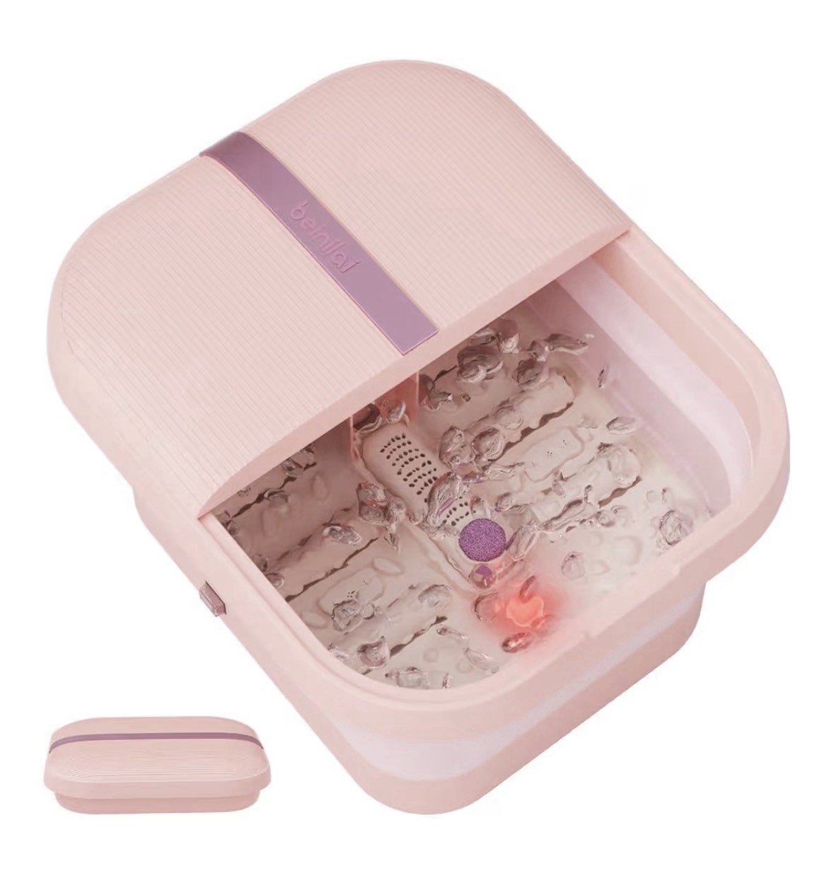 Beinilai Foot Spa Collapsible Foot Spa Bath Massager with Heat and Bubble