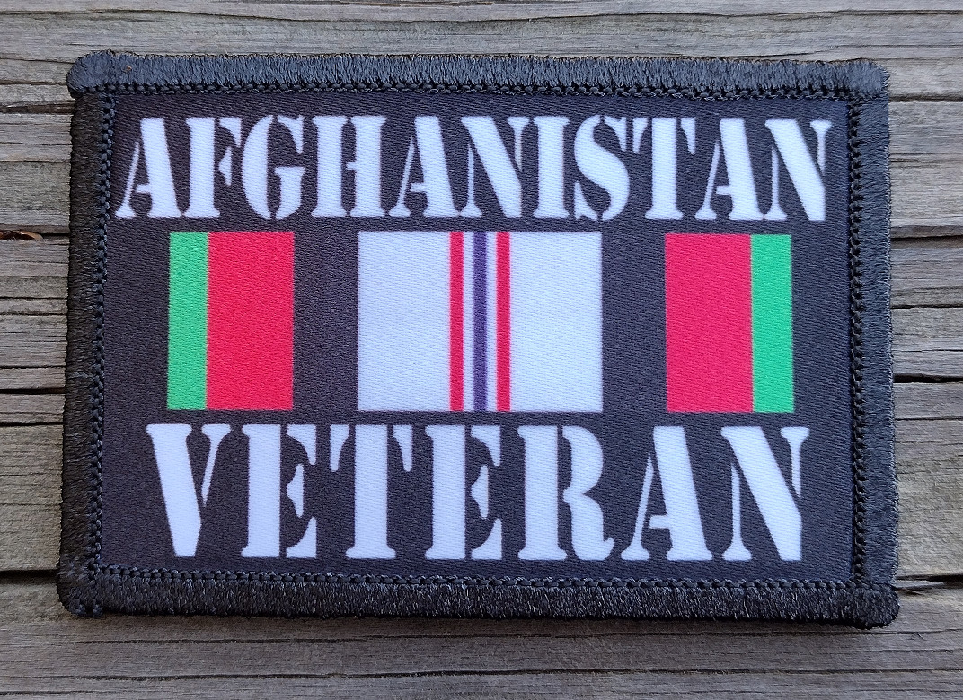 Afghanistan Veteran Morale Patch Hook and Loop Army Custom Tactical 2A Gear