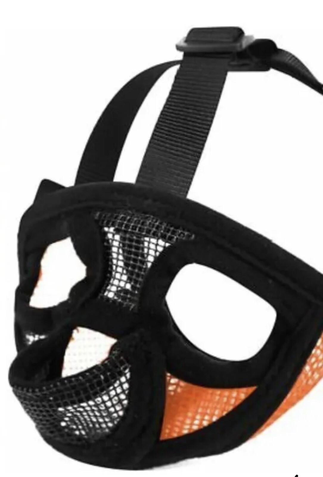Tandd Short Mouth Muzzle Dog Flat Face Black Mesh Chewing Biting Sz Small Z5