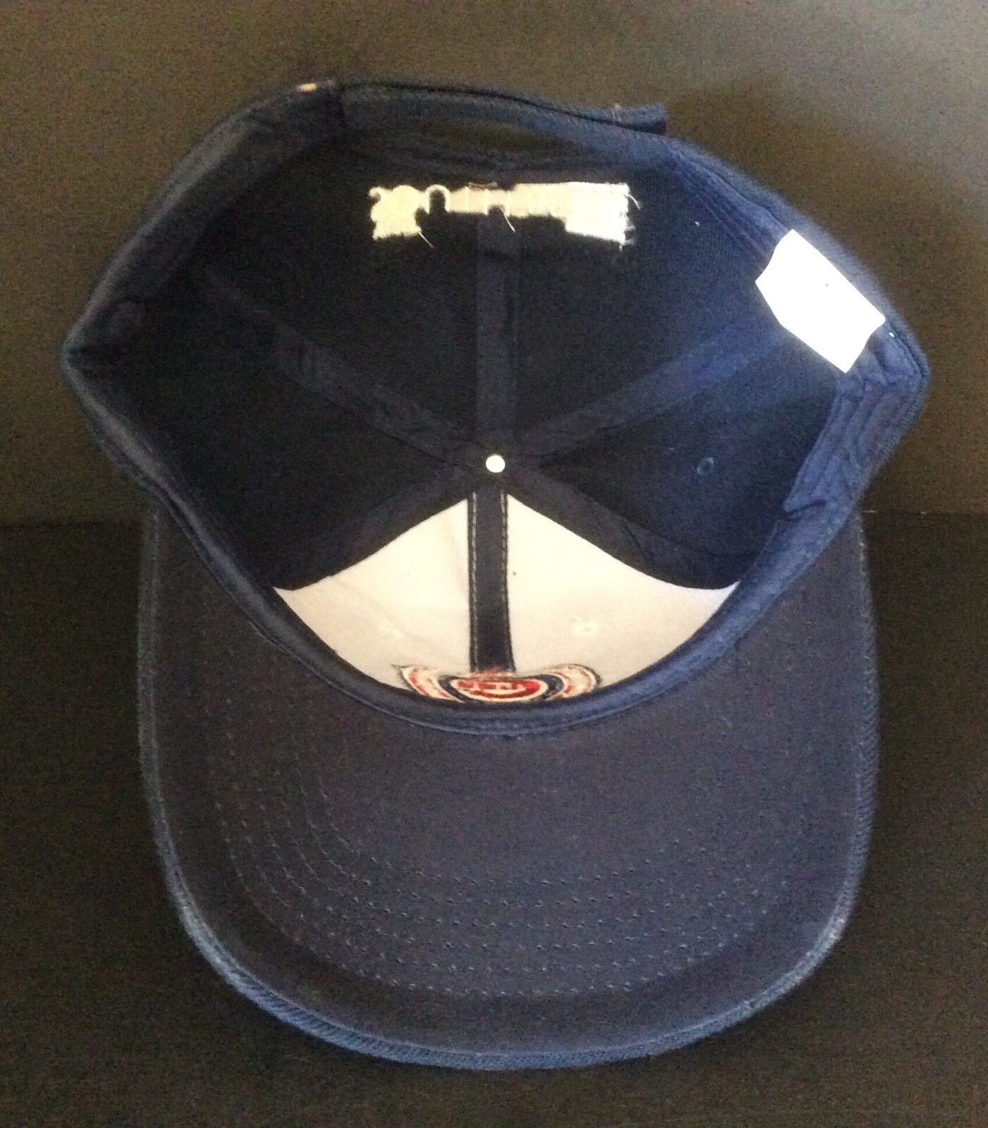 South Bend Cubs MILB Strapback Hat Red White Blue Spellout Logo Embroidered