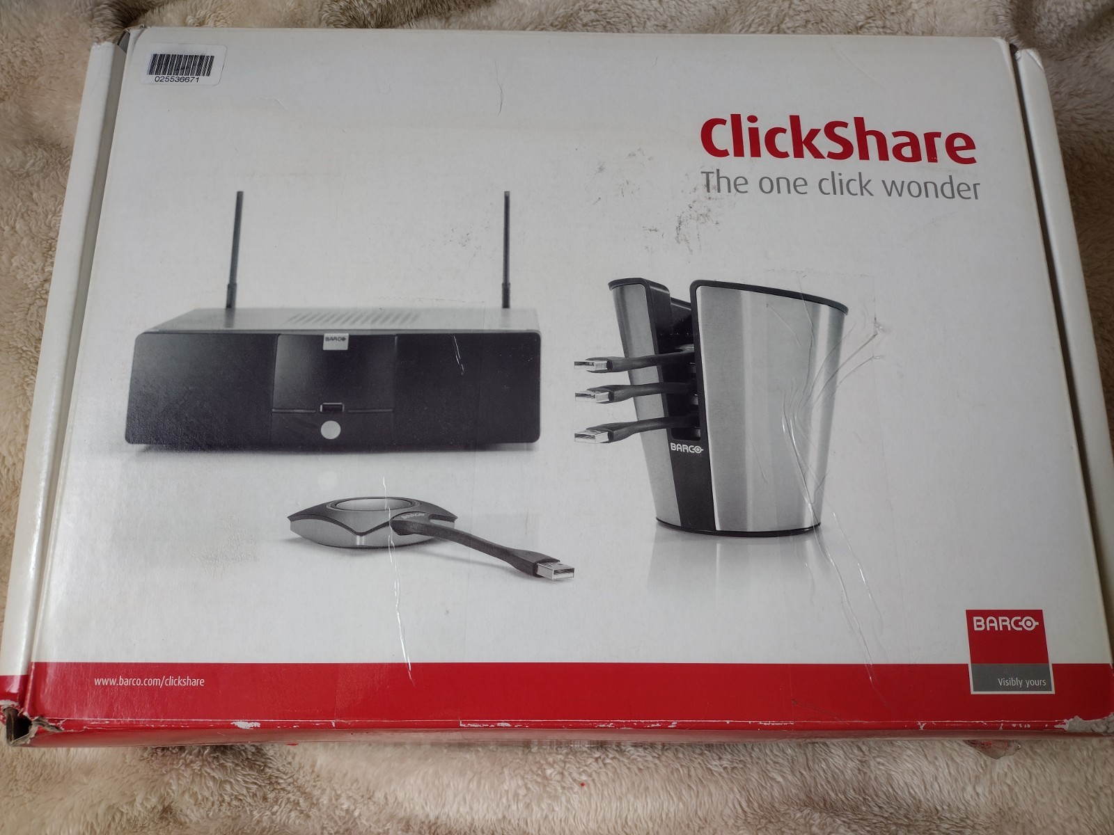 Complete Barco Set R9861005NA CSC-1 4 Botton Base Wireless Presentation Clicker