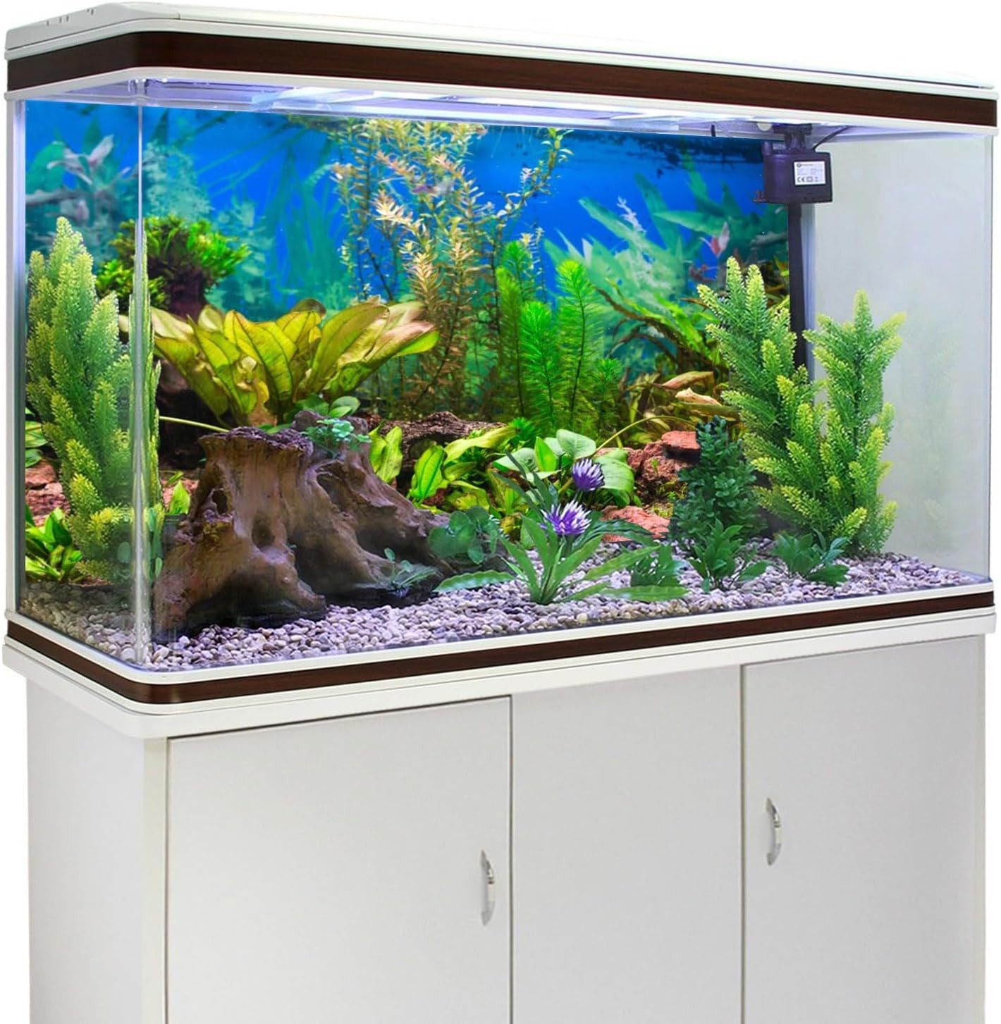 48x20 inches Aquarium Background Aquatic Plant River Bed & Lake Fish Tank Backgr