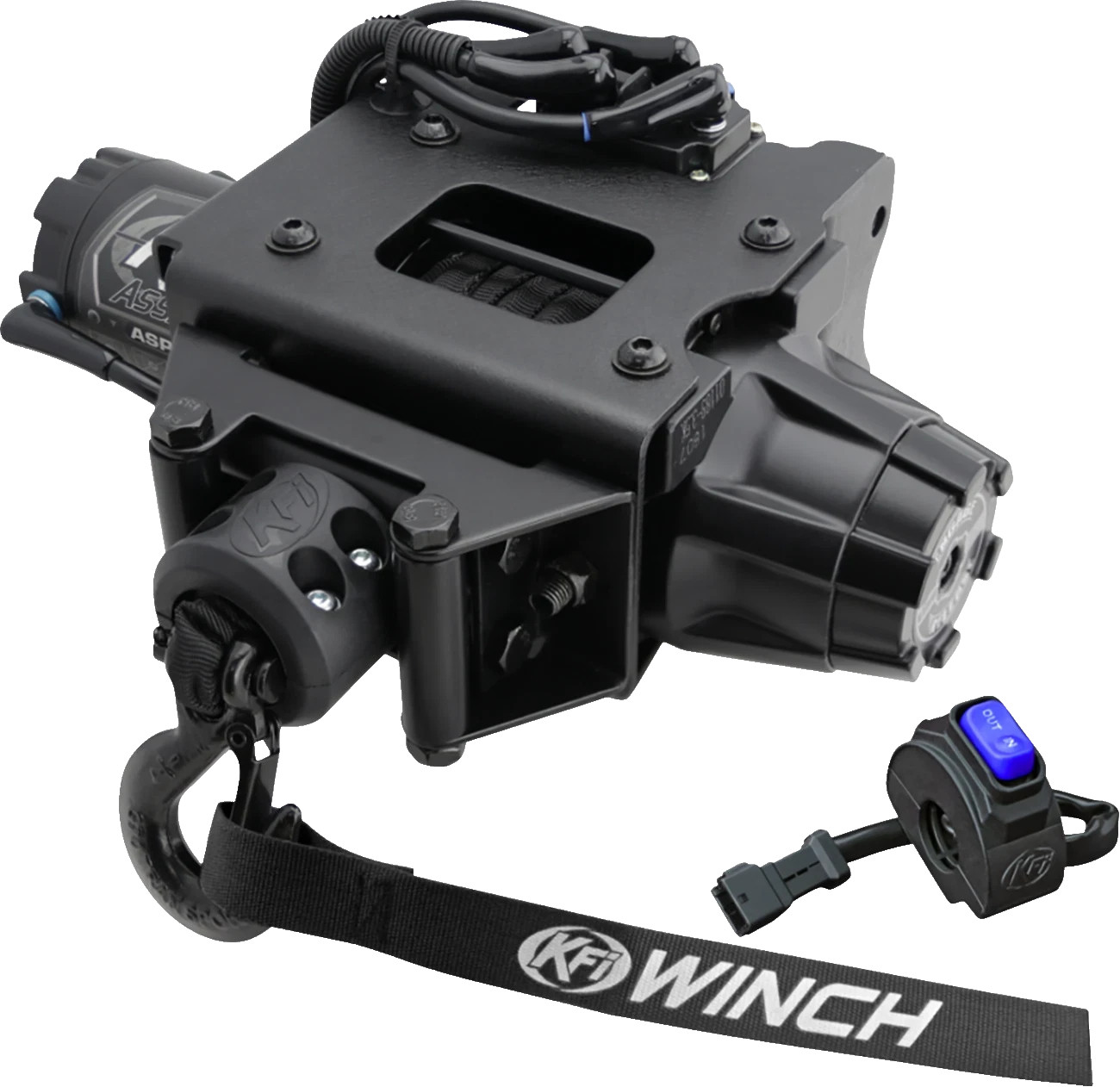 KFI UTV 3500lbs Assault Plug-N-Play Winch 2015-25 Polaris Scrambler 1000 XP 48"