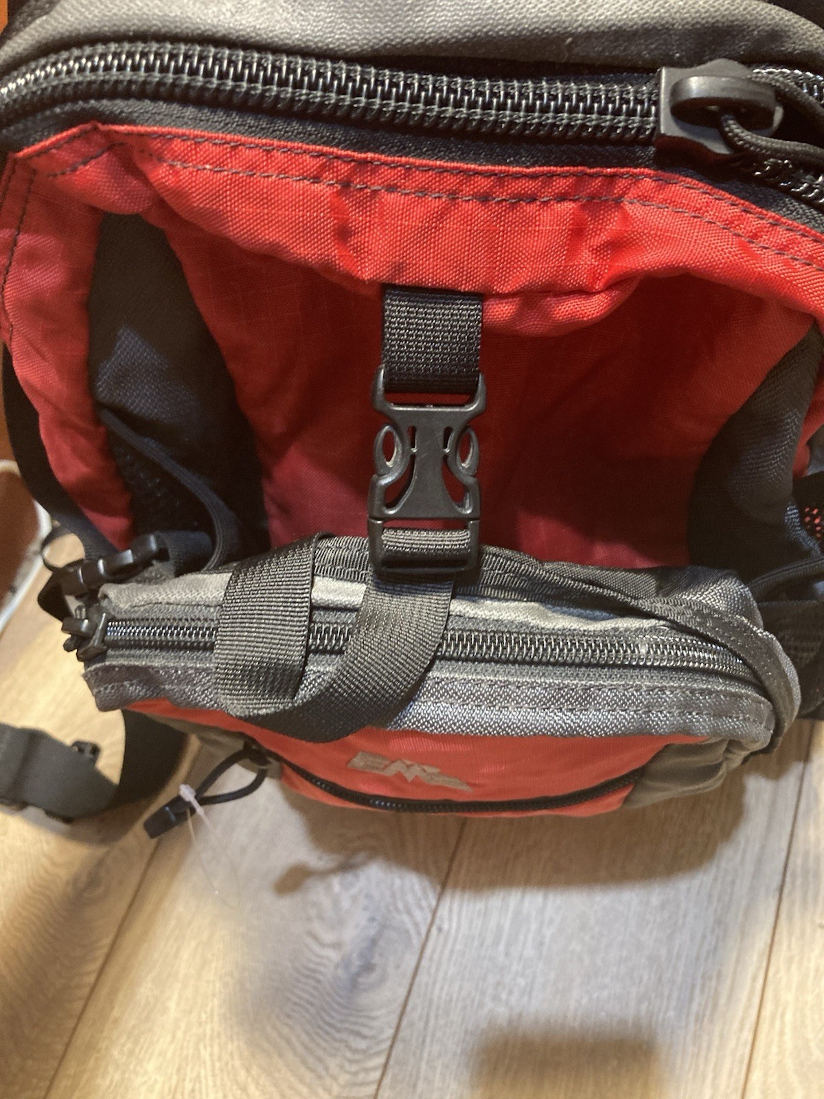 Ems Hydroplane Backpack Hiking & Water Bladder Straw With Rainfly Cover Pockets