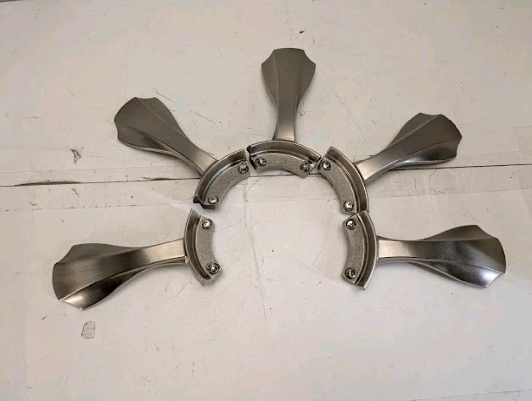 FOR PARTS -5 Blade Arms- Hampton Bay Sidlow 52 in. Brushed Nickel Ceiling Fan