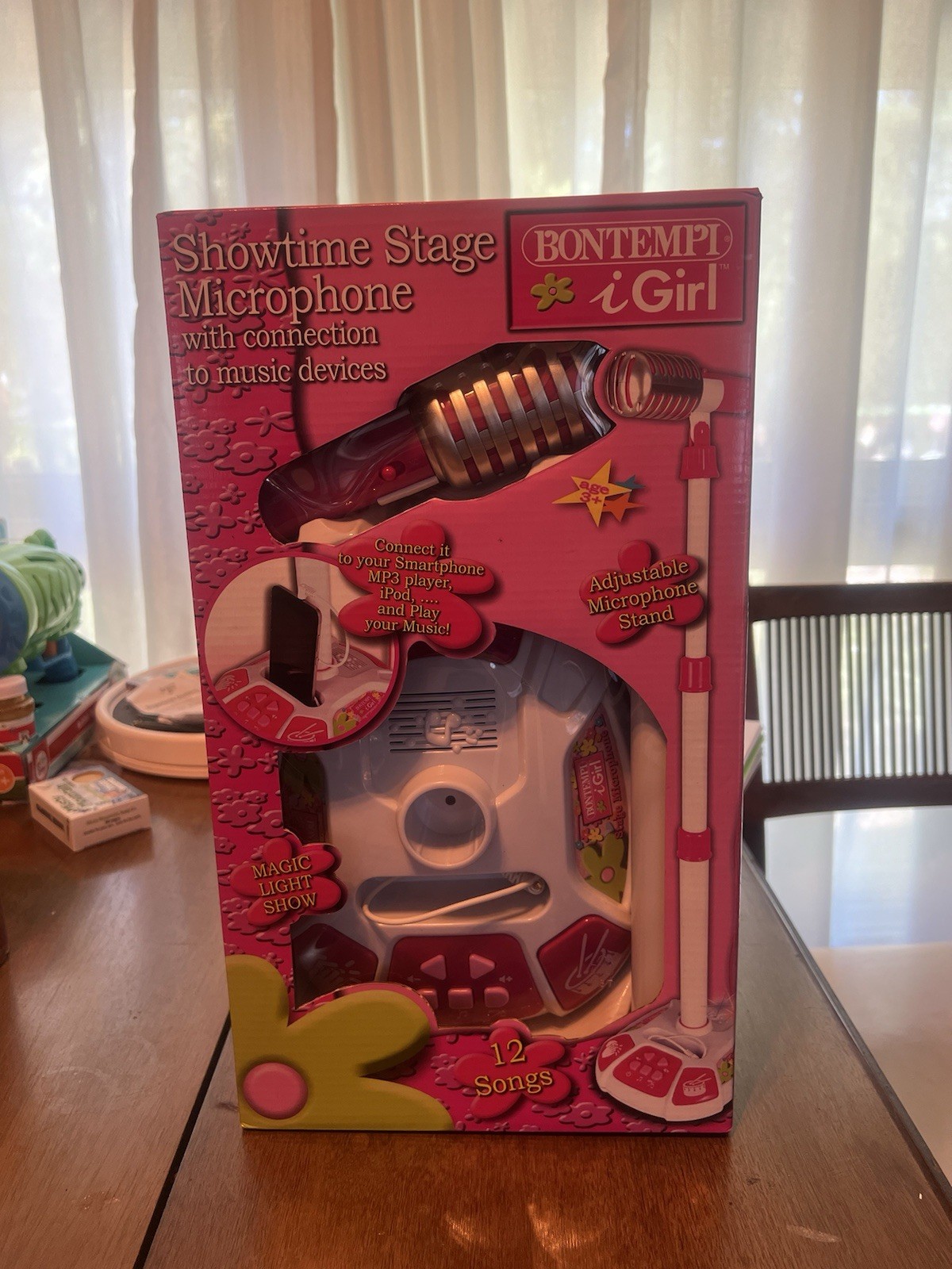 Stage Microphone Pink Bontempi #401072 Brand New Sealed Rare Girls Pink Toy Fun