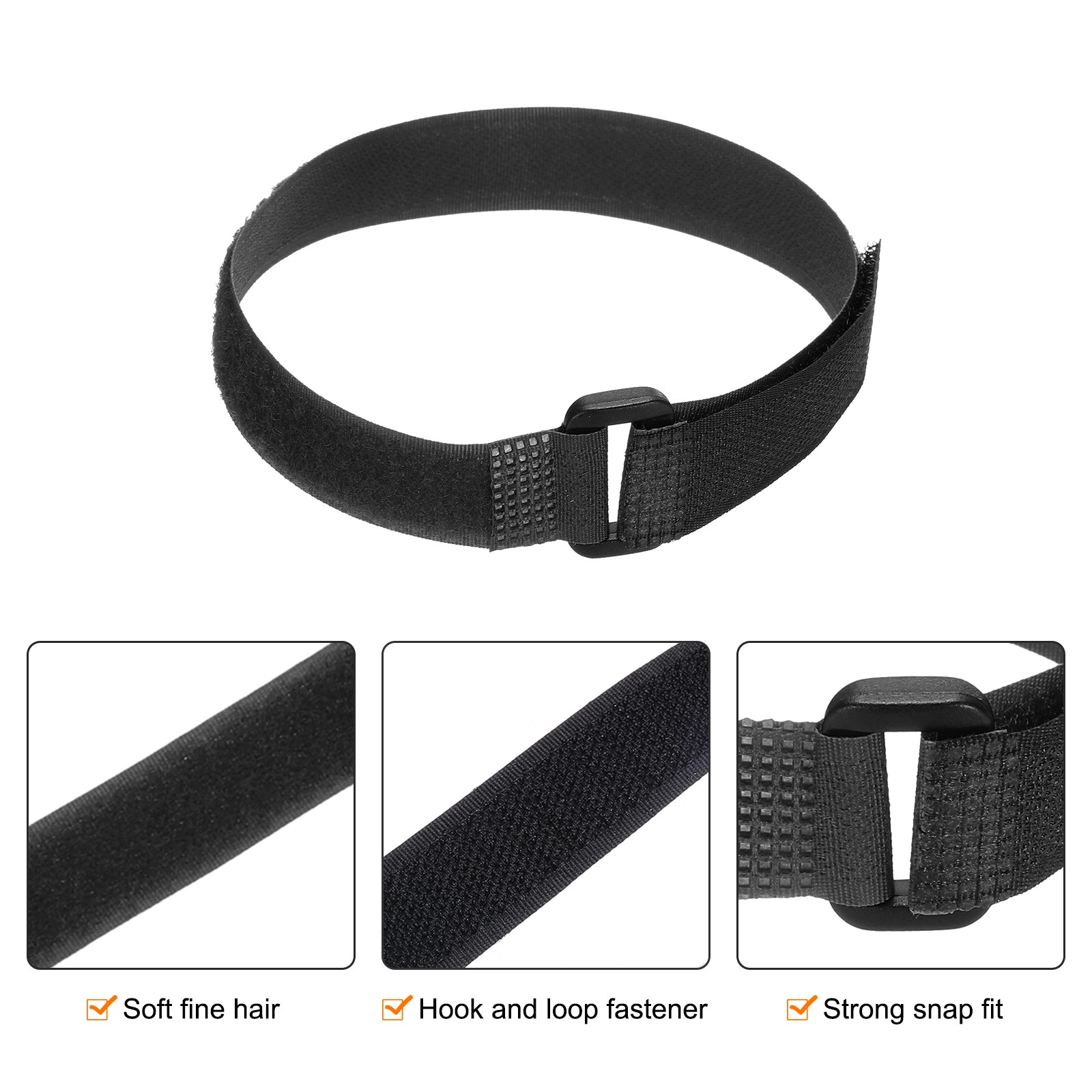 5 Pcs Battery Tie Down Straps,0.8x16" Black Nylon Hold Down Hook Loop Strap