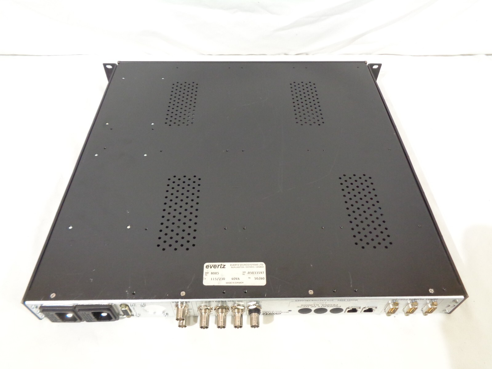 Evertz 8085 DTV Caption Encoder - Powers On, Unable To Further Test