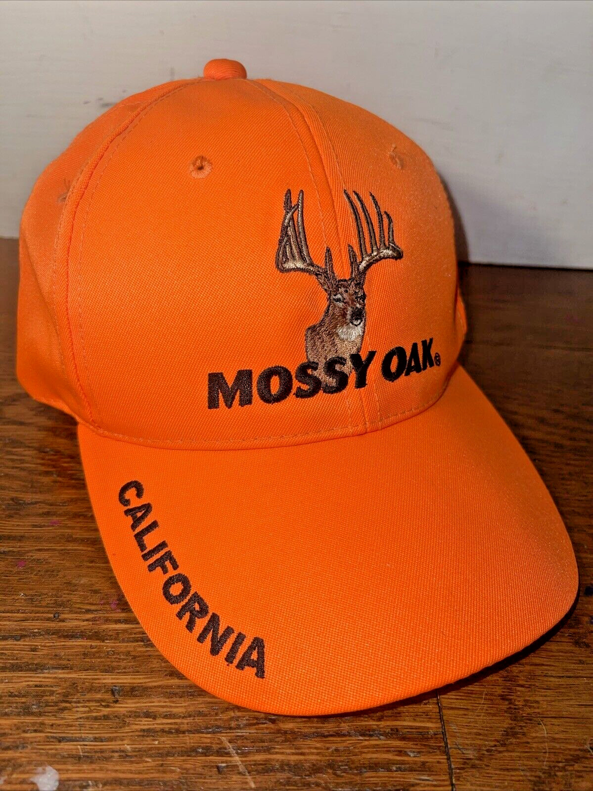 Mossy Oak California 2005 Hunting Deer Camp w/ Buck Hat Orange Cap snapback
