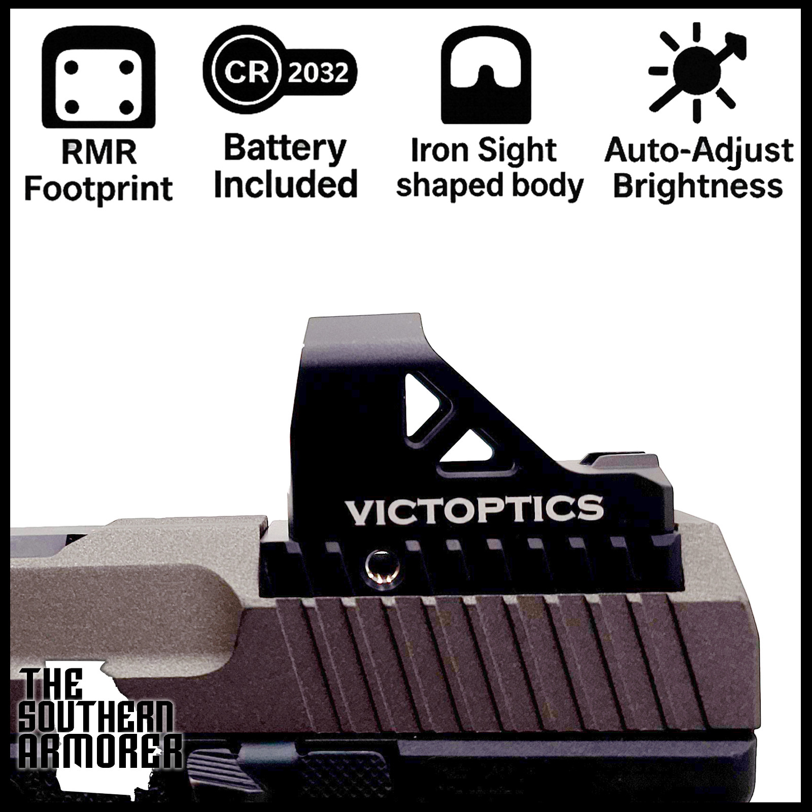Red Dot Reflex Sight – RMR Fit – 3 MOA for GLOCK®, P320, FN®, DR920, OZ9, Dagger