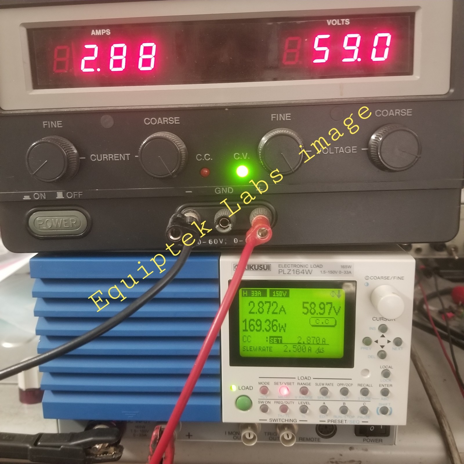 Kikusui PLZ164W Low Voltage Electronic Load 165W 33A 150V TESTED GOOD! USB GPIB