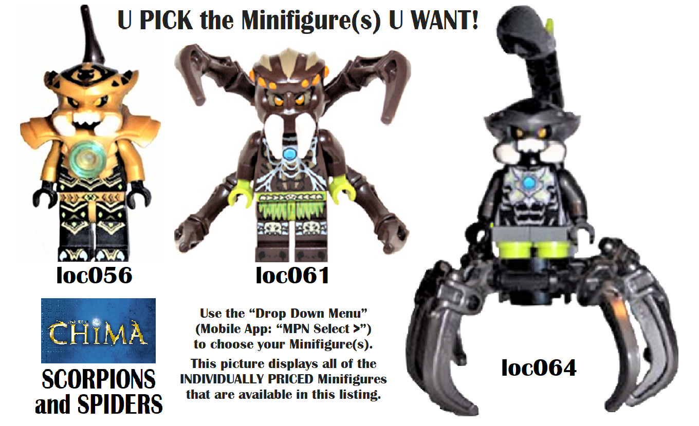Genuine LEGO U PICK Legends of Chima SCORPIONS and SPIDERS Minifigures **NEW**