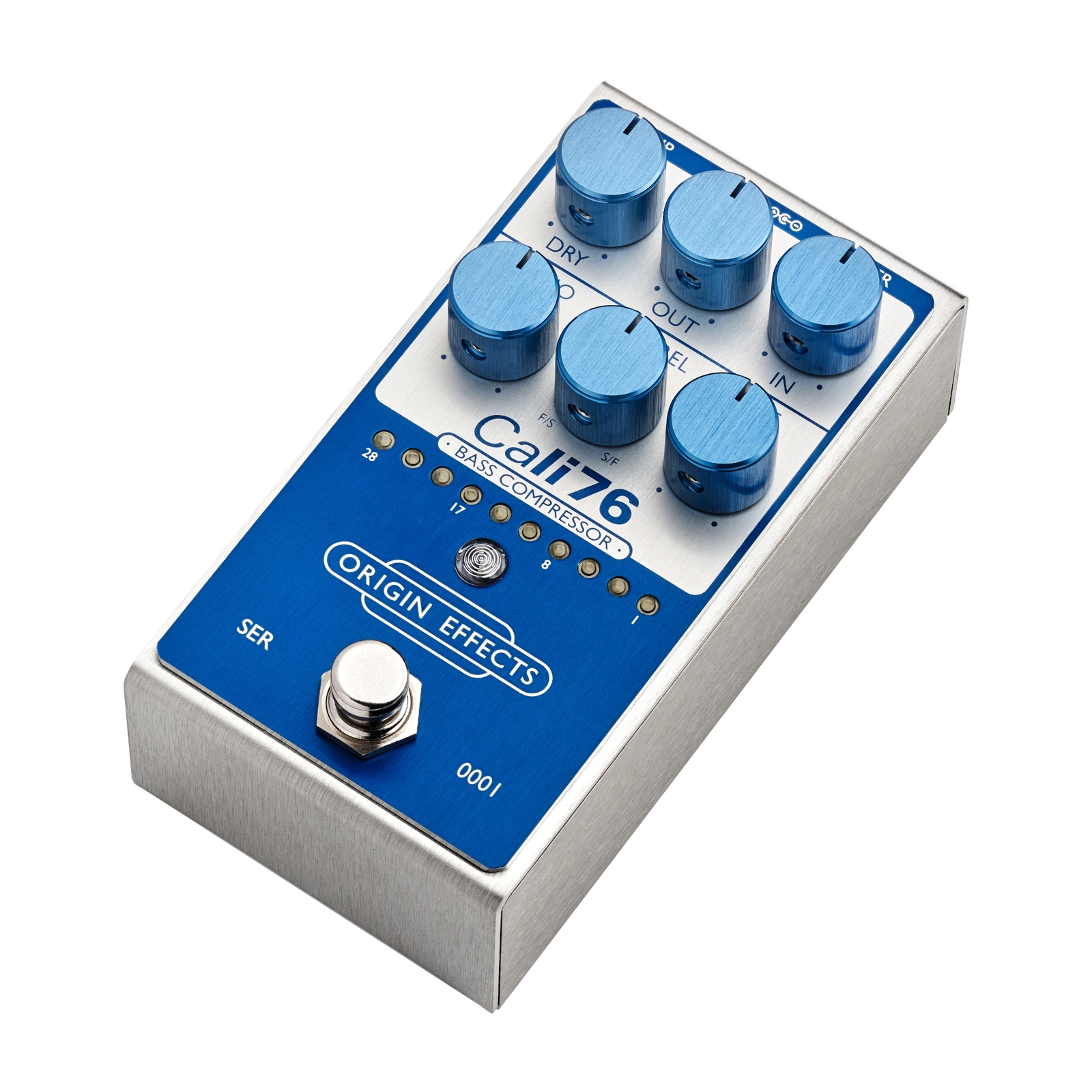 Origin Effects Cali76 Bass Compressor Bass Effect Pedal, Super Vintage Blue
