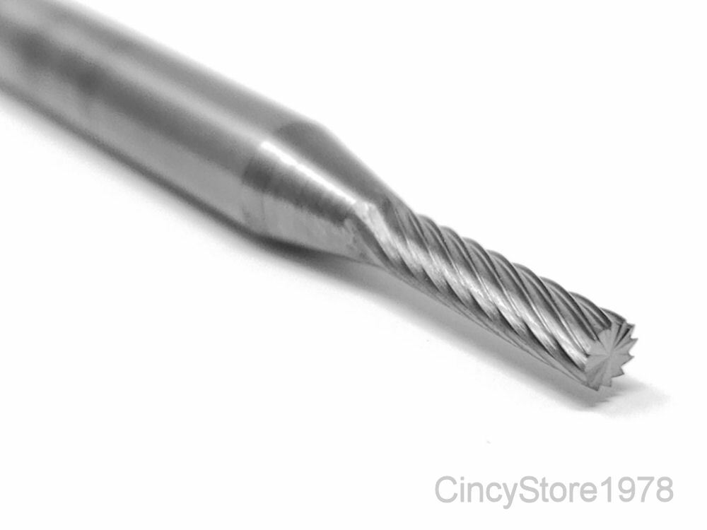 SB11S Cylindrical Tungsten Carbide Burr Bur Cutting Tool Die Grinder Bit 1/4"