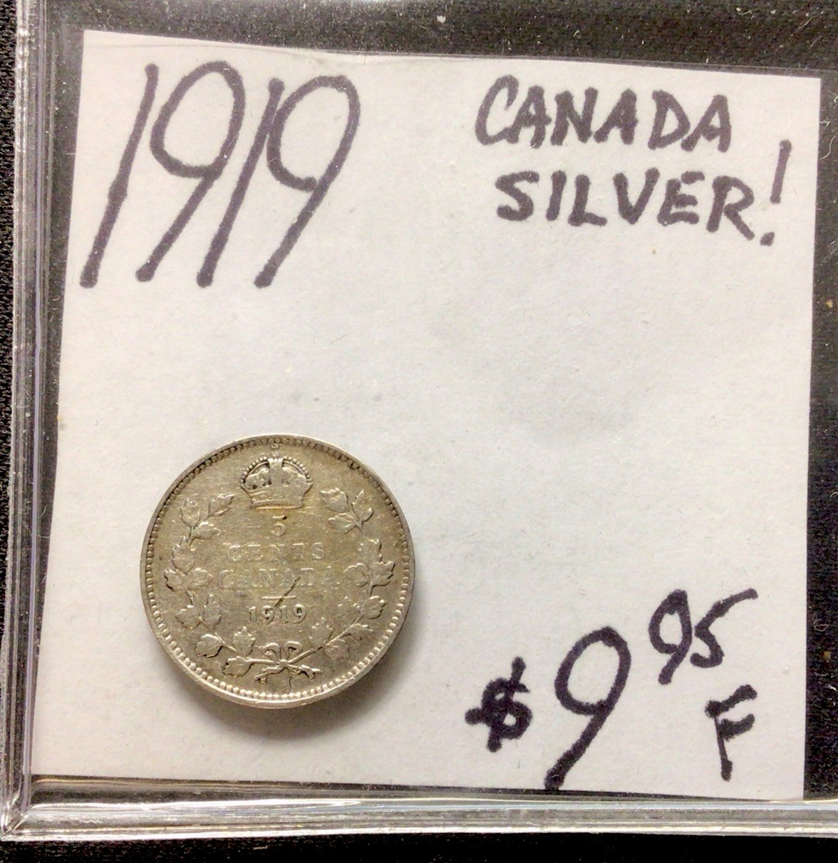 1919 Canada Silver 5 Cents! ENN Coins