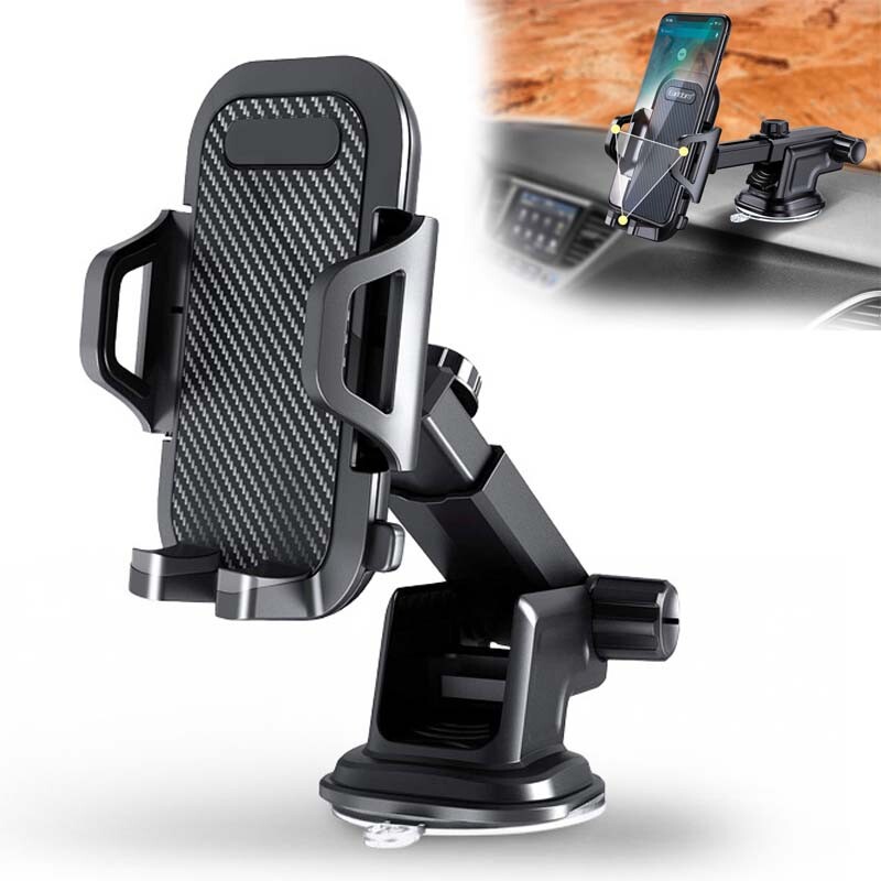 360° Car Windshield & Dashboard Mount Holder Phone Stand GPS For iPhone Samsung