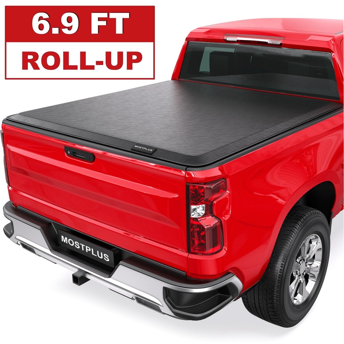 6.9FT Roll Up Truck Bed Tonneau Cover For 2020-2024 Silverado Sierra 2500/3500HD