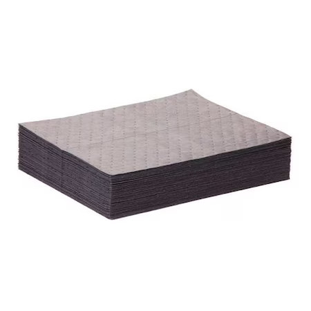 Pig Mat172 Sorbent Pad, 5 Gal, 15 In X 20 In, Universal, Gray, Polypropylene