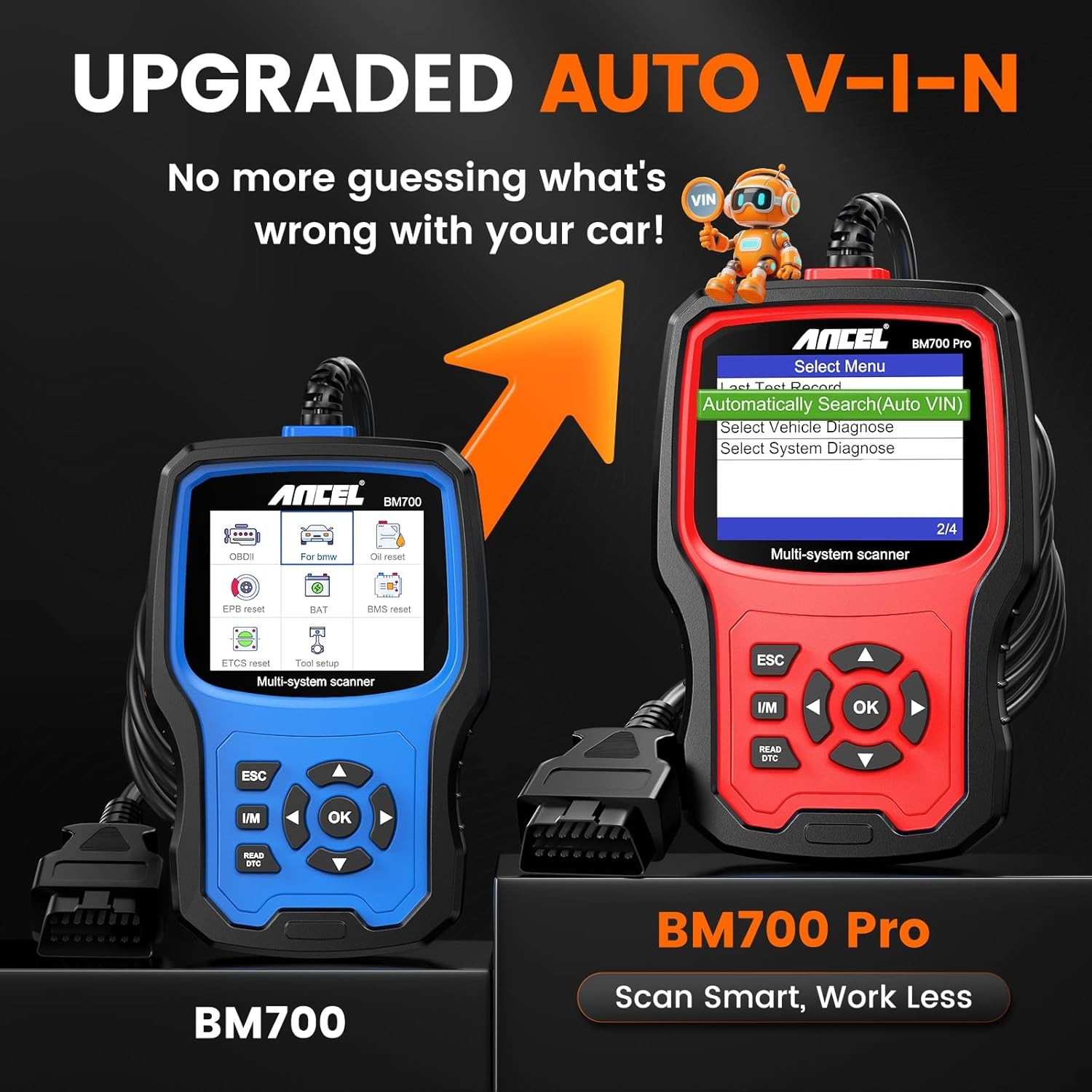 ANCEL BM700 Fits for BMW/Mini/RR Scanner Battery Registration Tool Code Reader