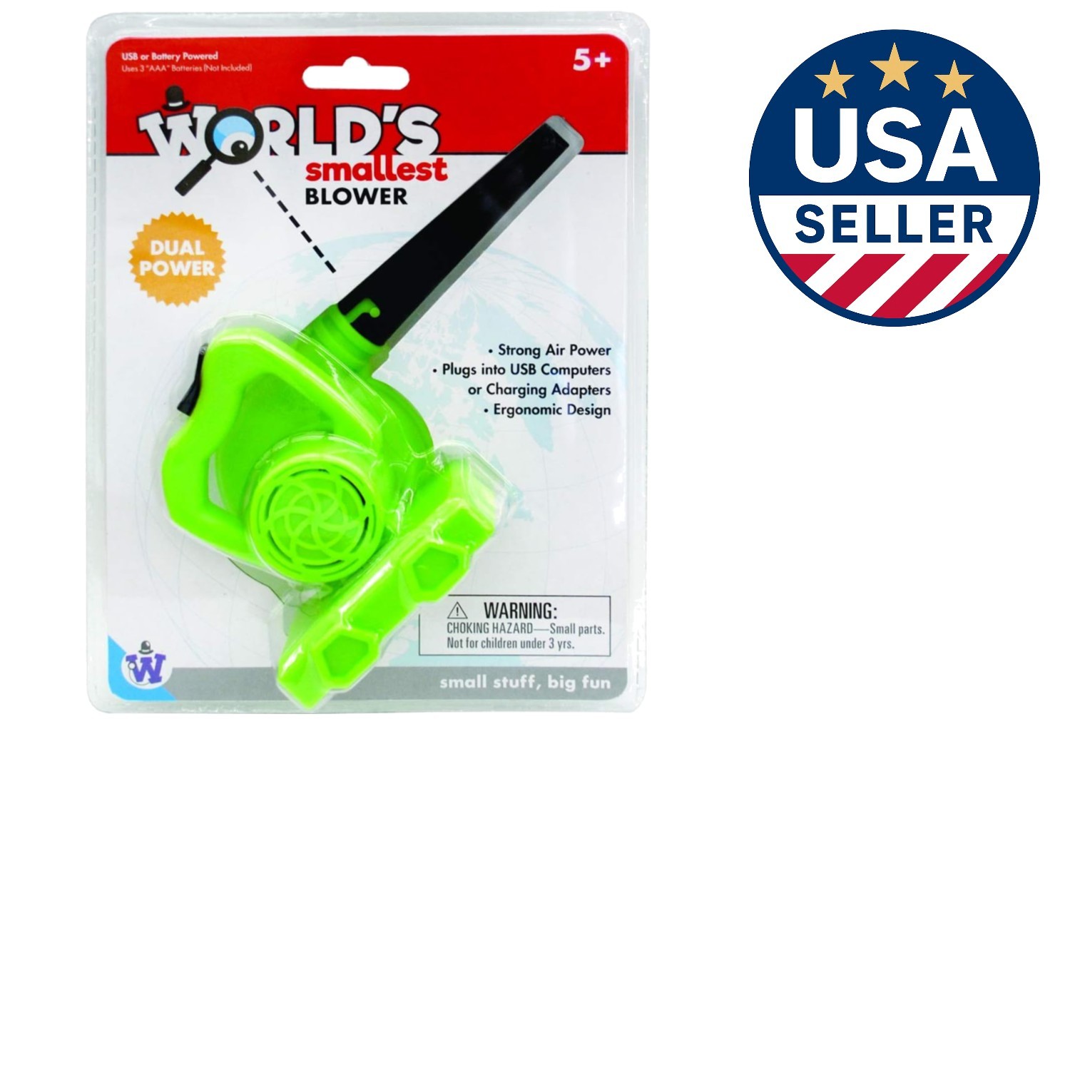 World's Smallest Handheld Blower - Portable USB Mini Leaf Cleaner, Ergonomic
