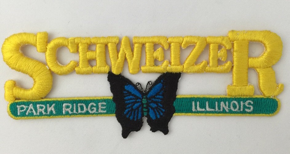 Schweizer PARK RIDGE ILLINOIS Iron On Patch 4 5/8" x 1 1/2"