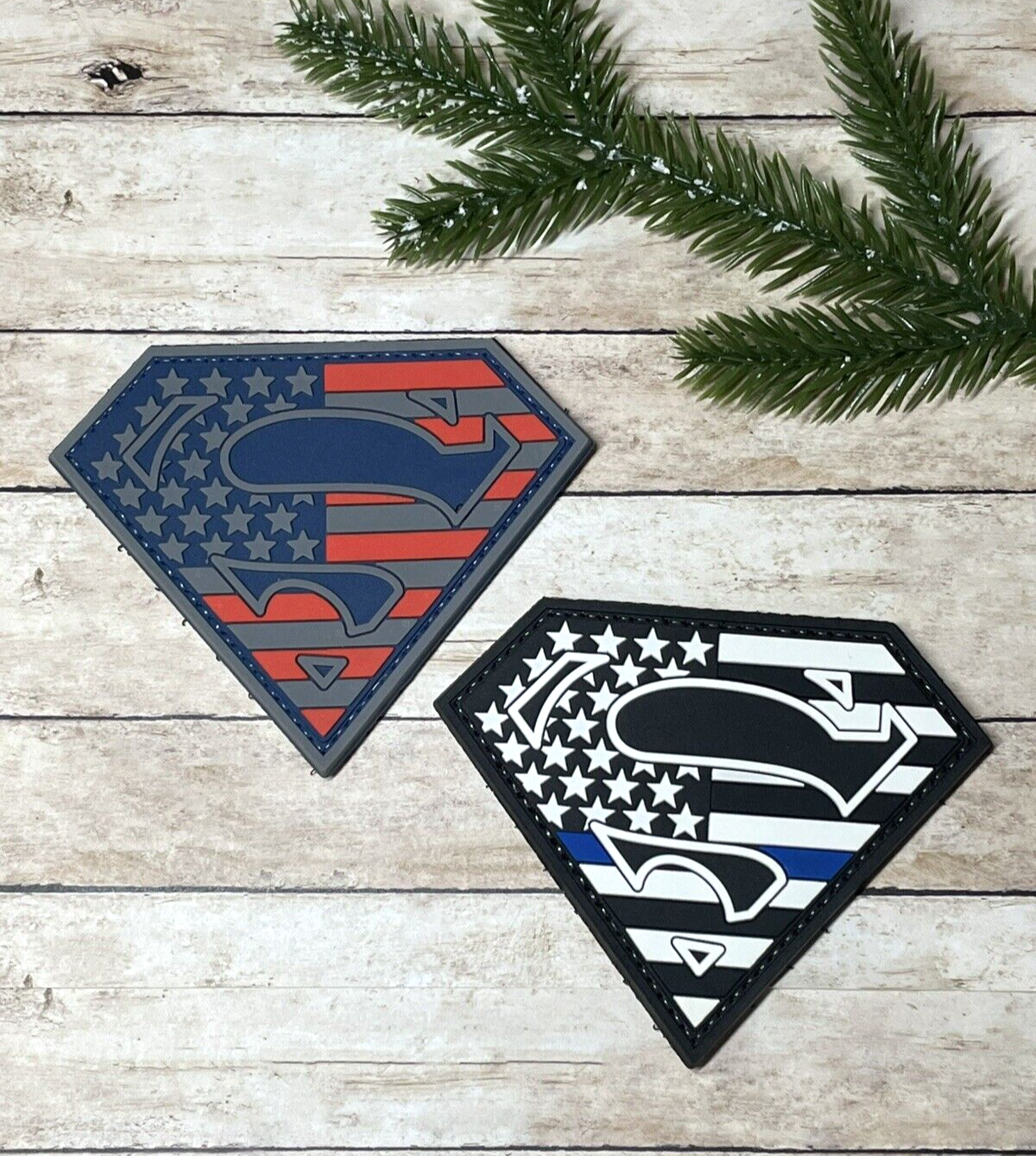 Superman PVC Patch - Tactical Morale Patch - Superman USA Flag Patch Superhero