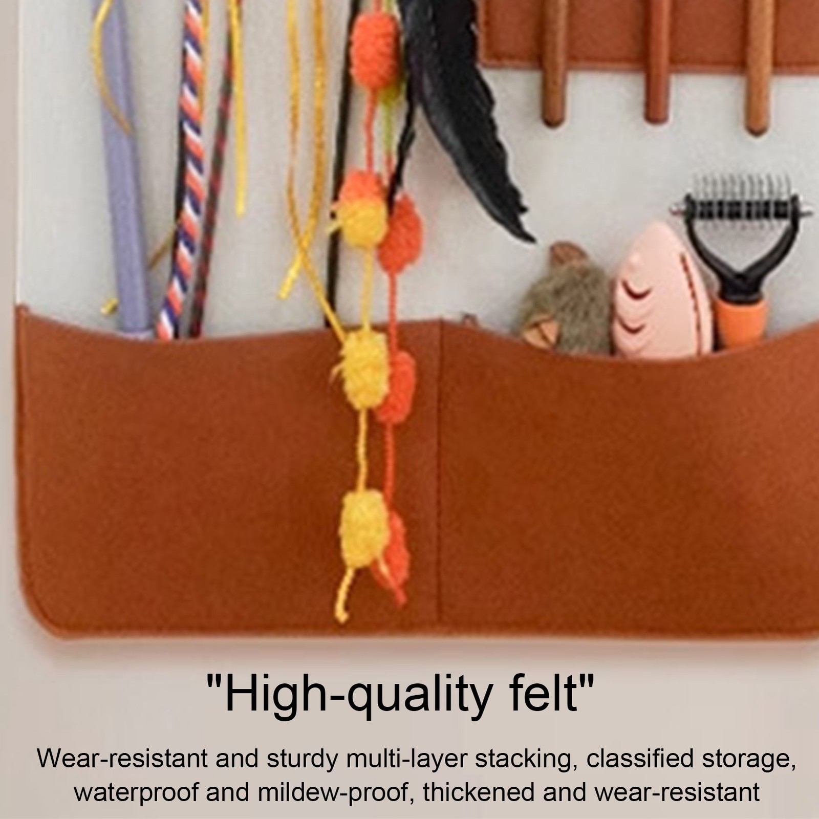 Cat Toy Stick, Catnip Cat Comb Storage Hanging Bag, Wear-resistant And Durable!