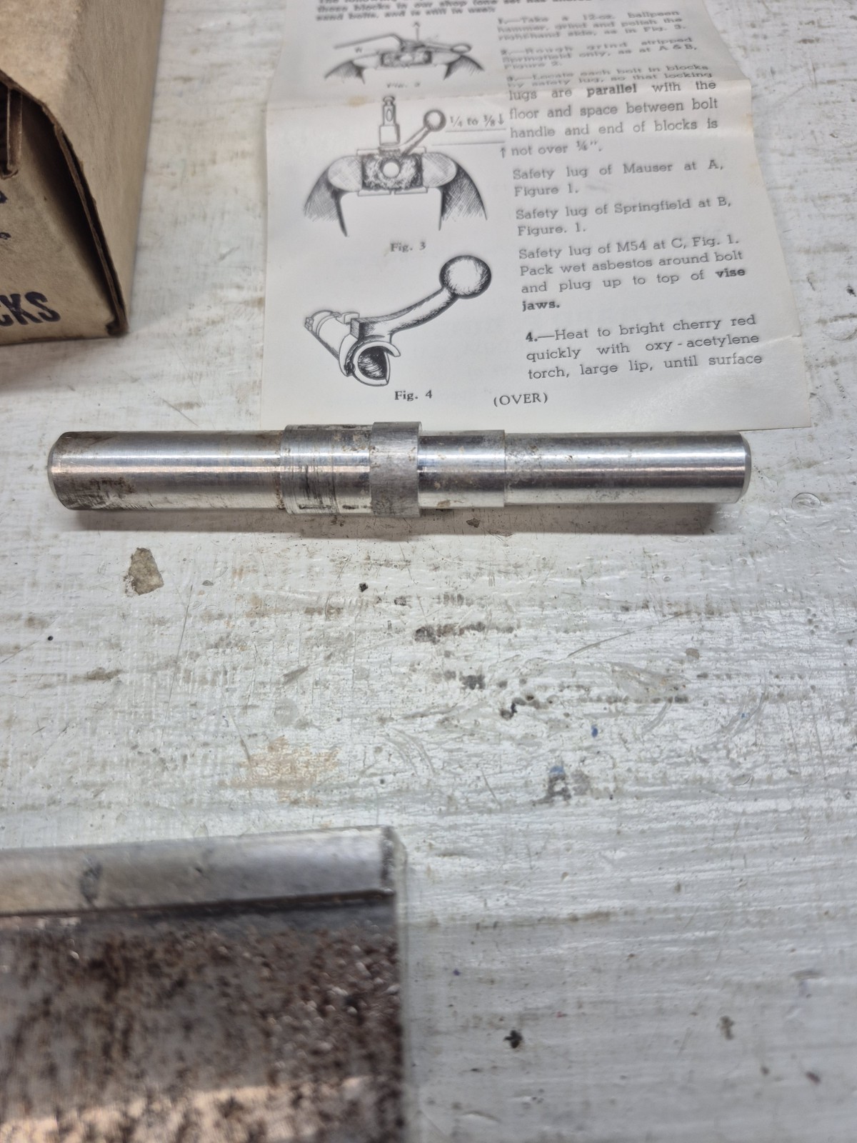 Buehler Bolt Bending Block Gunsmithing Tool Springfield, M54, mauser