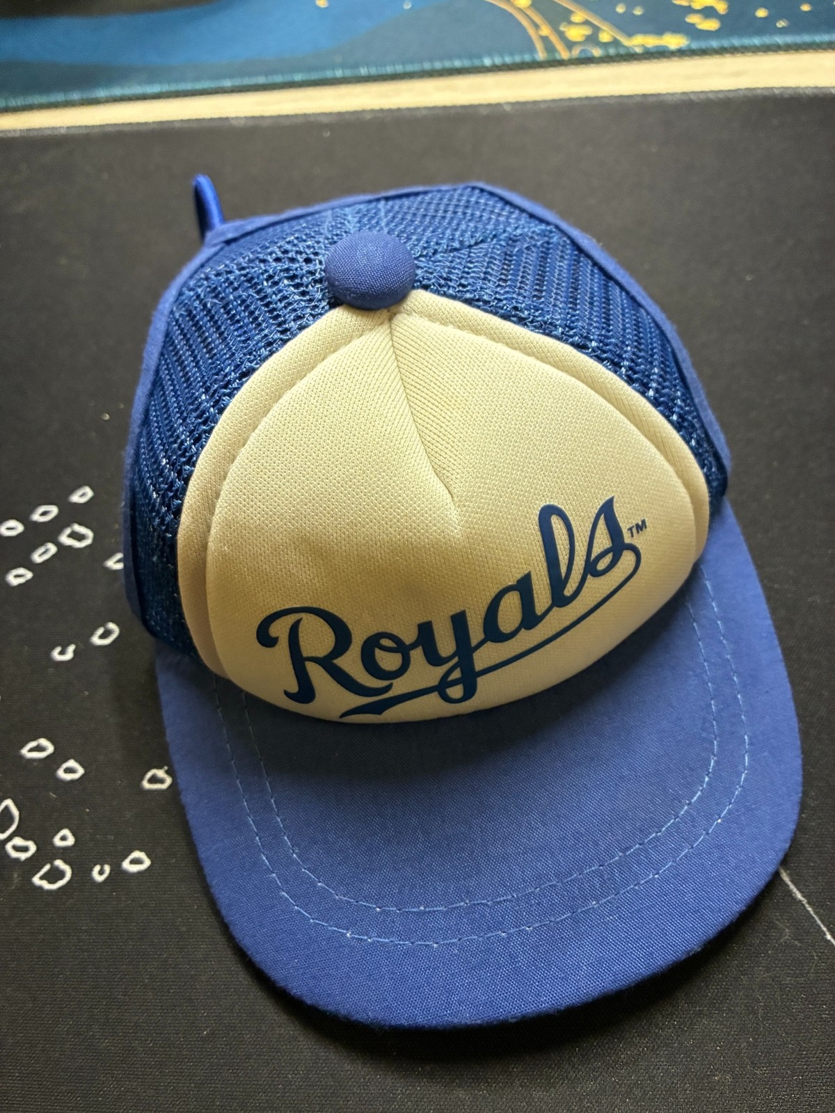 Pupdnd Royals Trucker Hat Mesh Back Adjustable Blue Baseball Cap Used