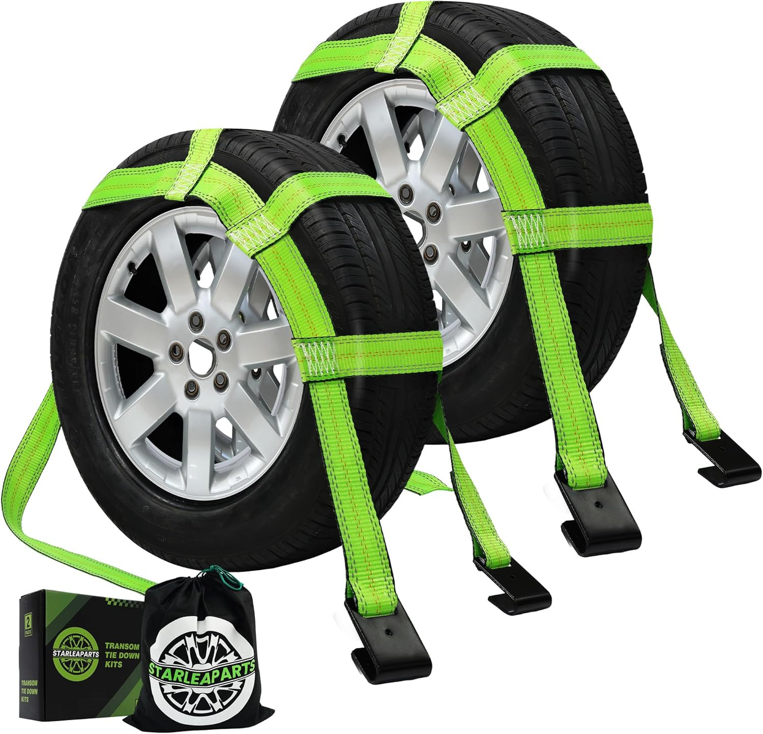Tow Dolly Straps, 2 Pack Tow Dolly Basket Straps with Flat Hook, Car Dolly Strap