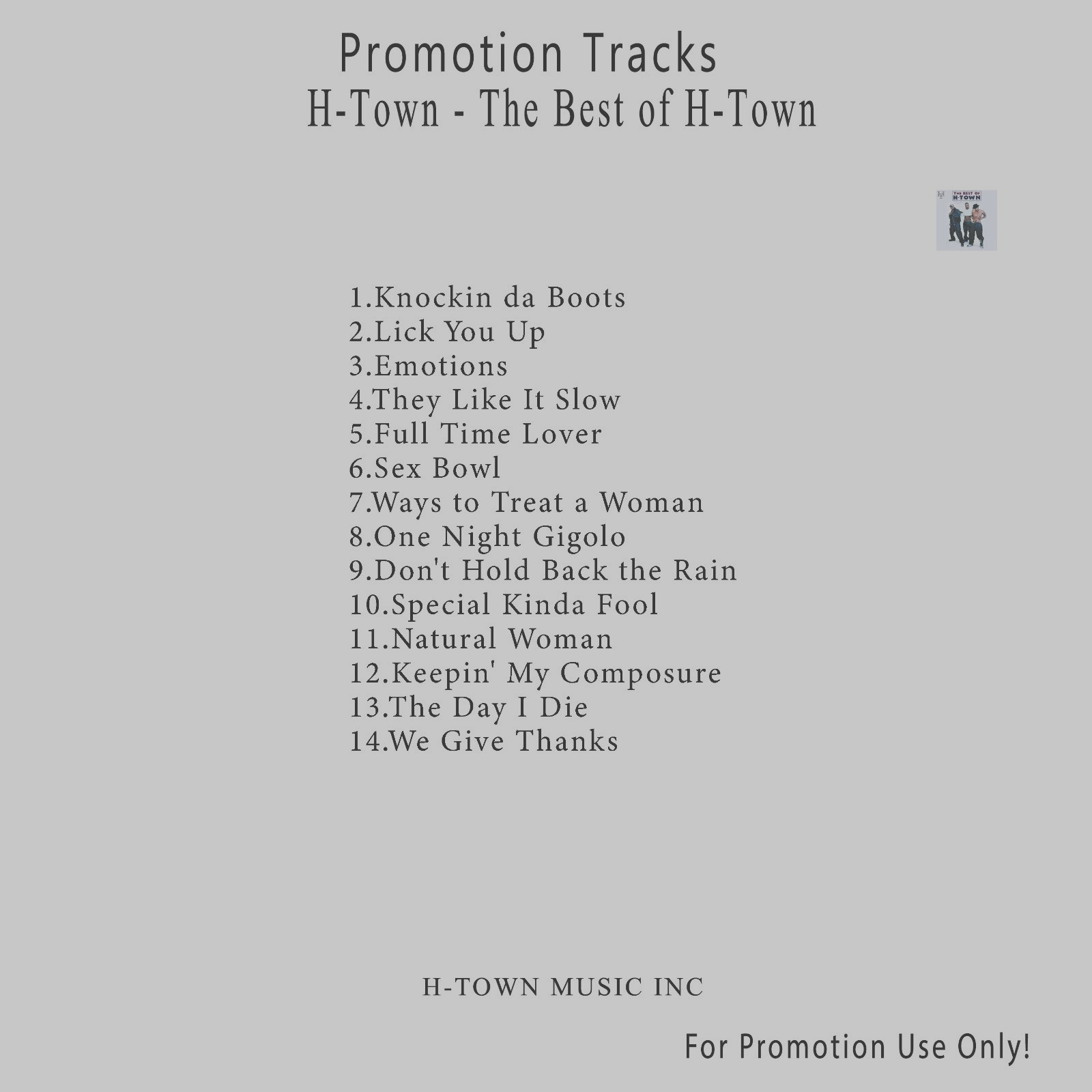 R&B/Soul.. White CD. The Best of H-Town