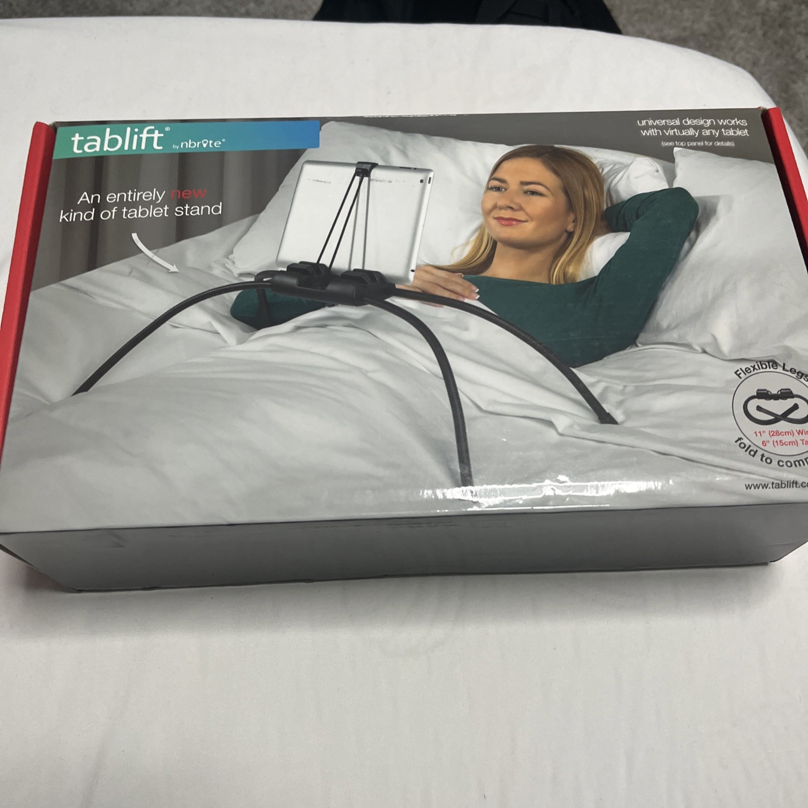 Tablift Tablet Holder for Bed Flexible Universal Tablet Stand & Mount NIB SEALED