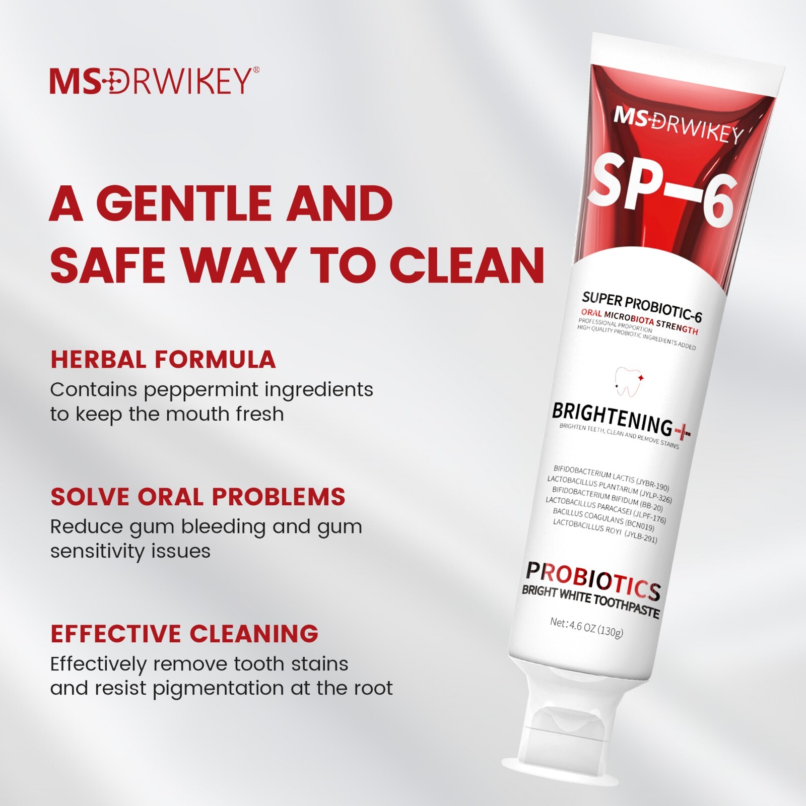 MSDRWIKEY 3-Pack Toothpaste Bundle | SP-6 Whitening & Cooling & 7-Pro