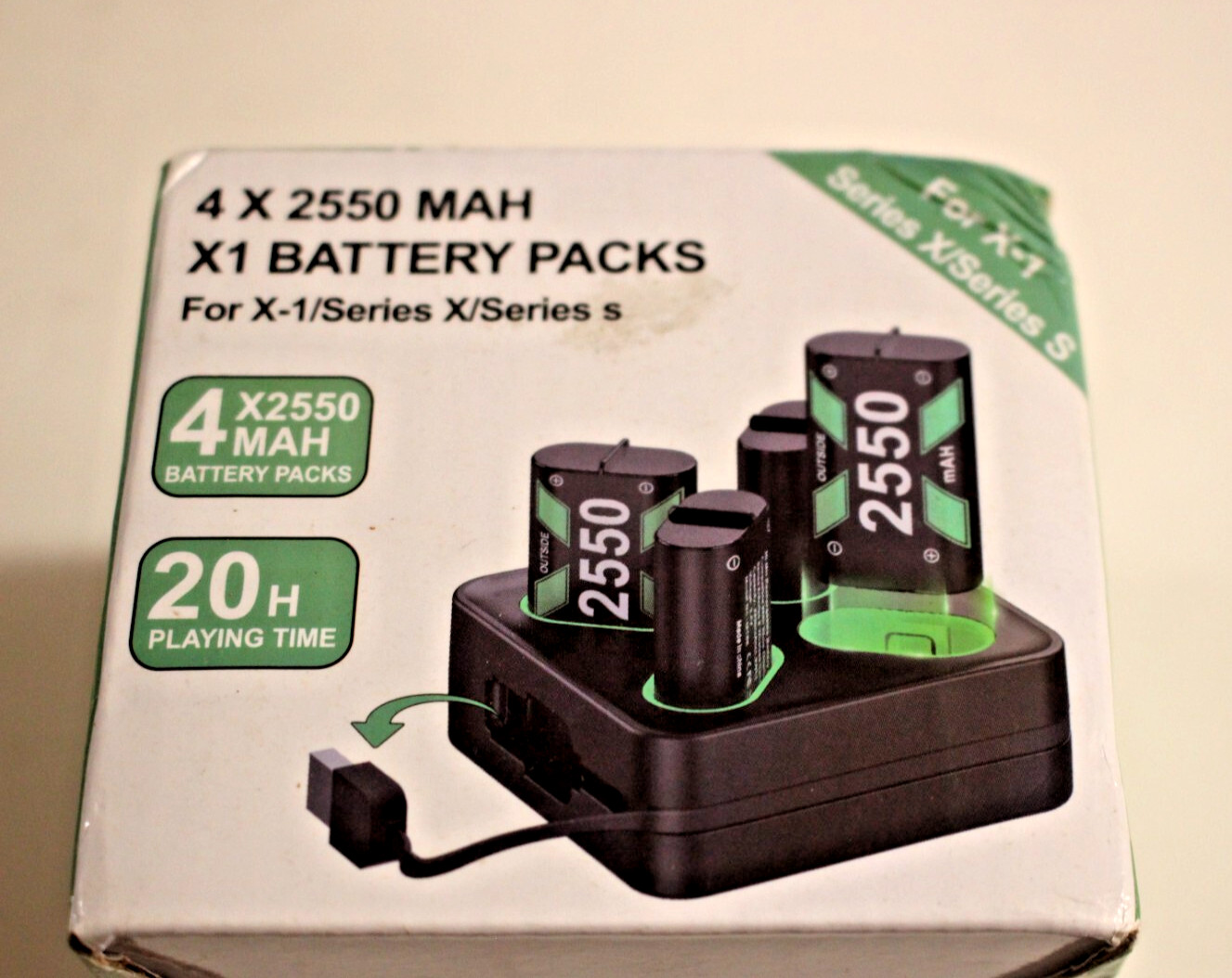 FOR X-1 SERIES X / SERIES S 4 X 2550 MAH RECHARGEABLE BATTERY PACKS XBOX CONTROL