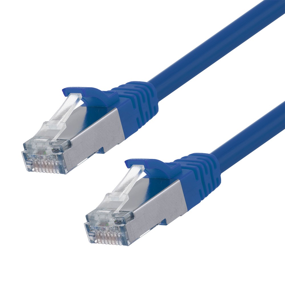 Ethernet Patch Cable CAT6, F/UTP, 26AWG, 2 Ft,  5 pack, Blue