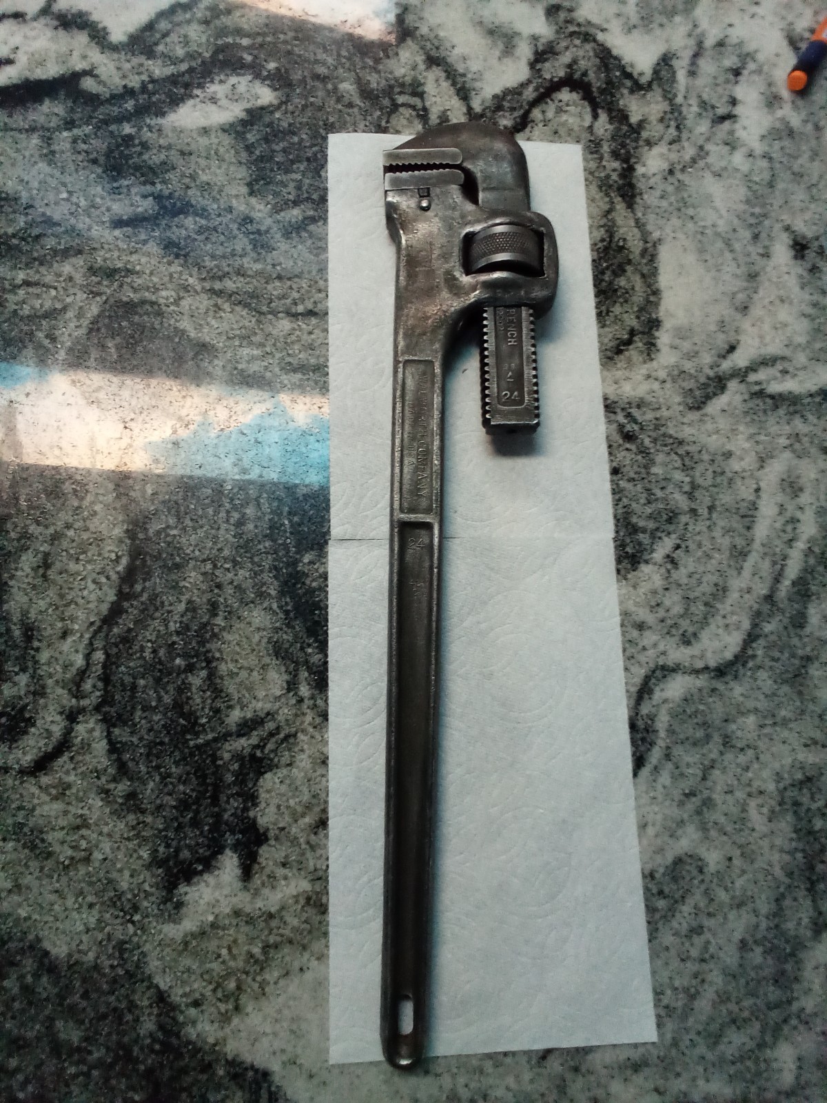 Vintage Walco Walworth 24" inch Pipe Wrench Made in USA, marked 42C