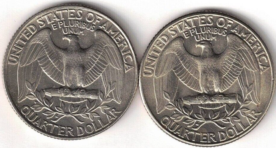 1992-D + P Uncirculated Two Washington Quarters!