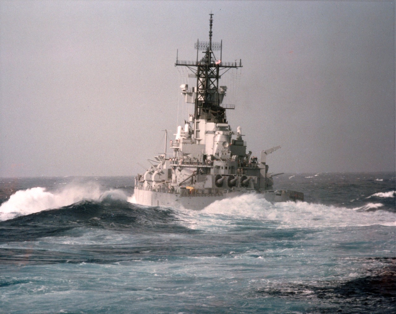 USS New Jersey BB-62 battleship off the coast of California Photo Print
