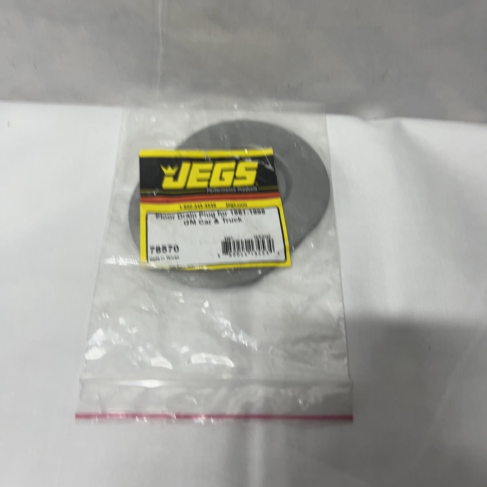 JEGS 78570 Floor Drain Plug 1964-1981 GM Cars 1961-1998 GM Trucks Without Notch