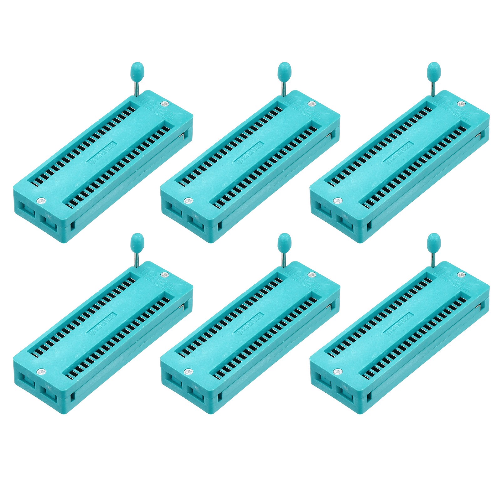 6Pcs Universal IC Test ZIF Socket 40 Pin 2.54mm Pitch DIP