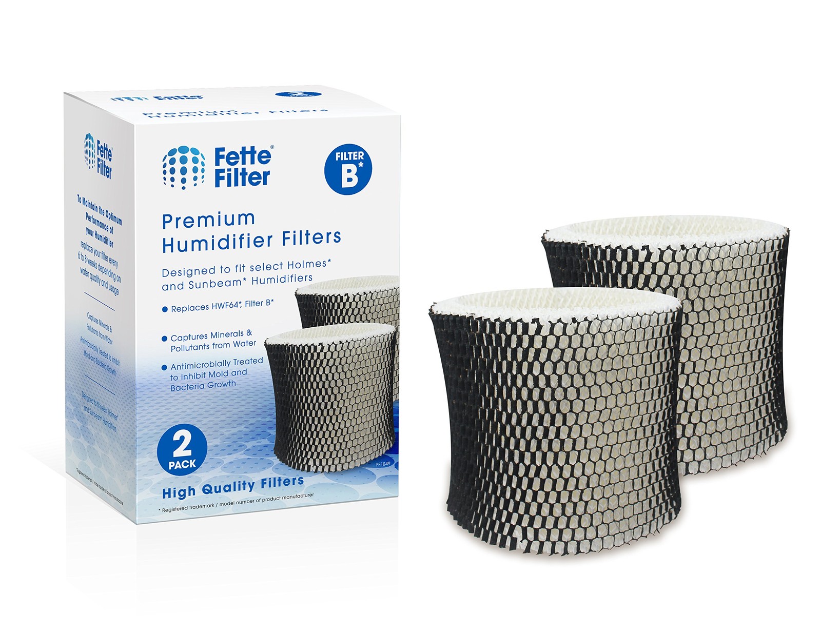 Fette Filter - HWF-64 Humidifier B Wick Replacement Pack of 2