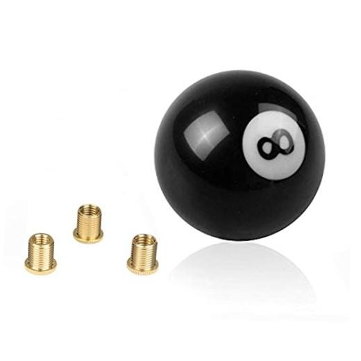 RYANSTAR Shift Knob Black 8 Ball Billiard Acrylic Gear Shift Smooth 8 Black