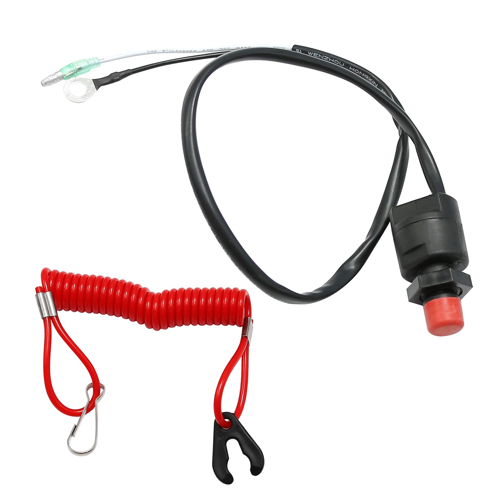 Boat Motor Kill Stop Switch, Handlebar Start Stop Kill Switch Box Aassy & Red